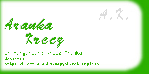 aranka krecz business card